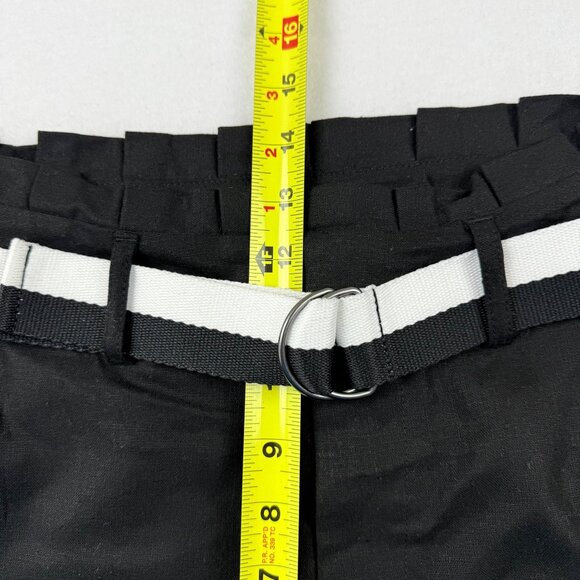 Sofia Vergara Jeans Women's Linen Blend High Rise Belted Black Shorts Size 2 NWT - Picture 9 of 11